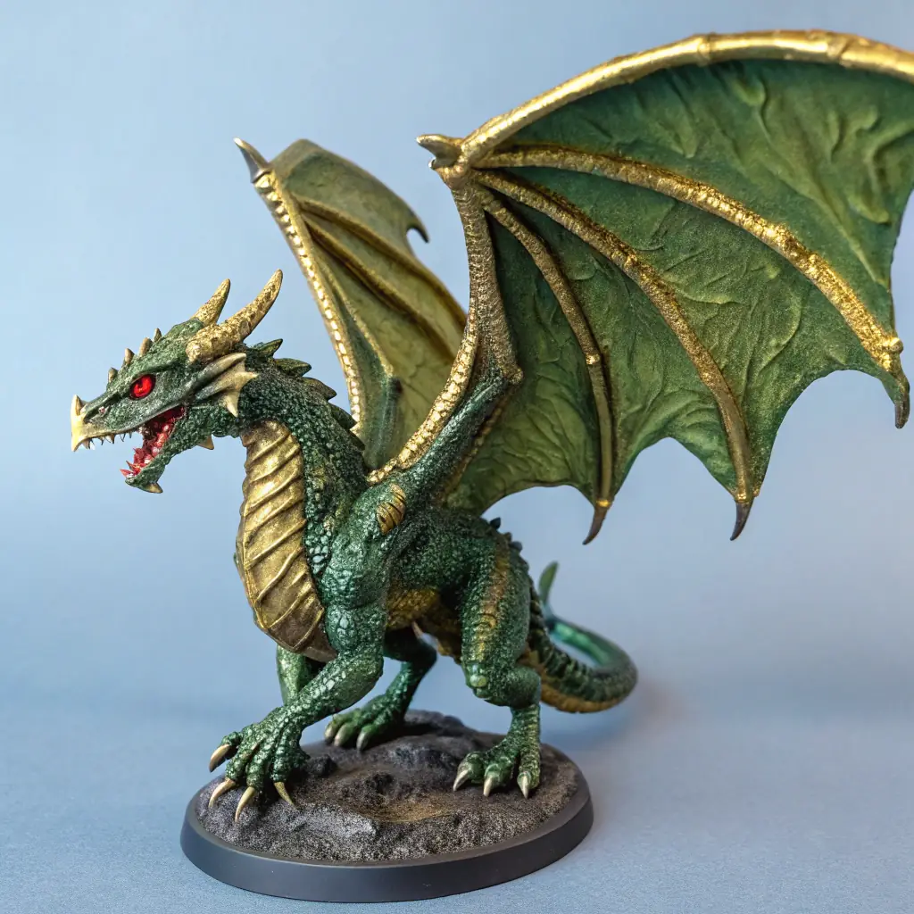 Miniatura de Dragão de Metal - ForgeMaster
