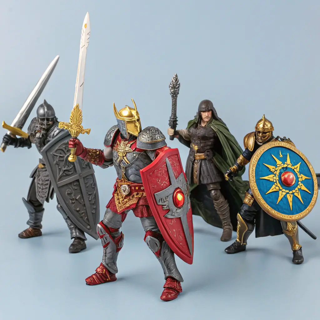 Conjunto de Miniaturas de Heróis Épicos